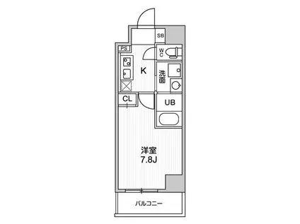 ALTERNA日暮里(1K/3階)の間取り写真