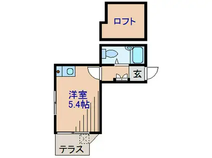 IKI妙蓮寺(ワンルーム/2階)の間取り写真
