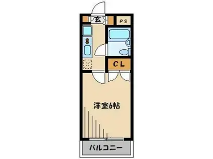 第3ホソブチハイツ(1K/3階)の間取り写真