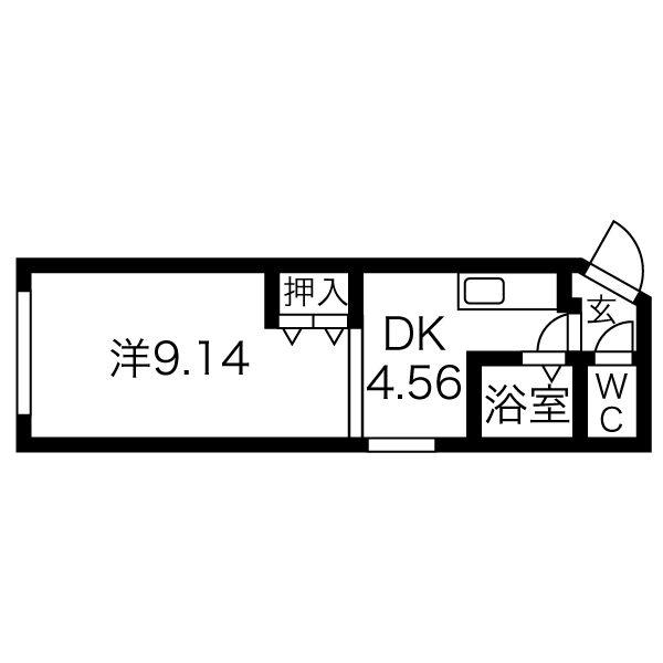 プルミエ501(1LDK/4階)の間取り写真
