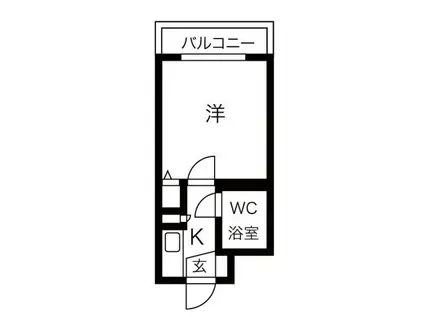 シティパレス京都東山(1K/2階)の間取り写真