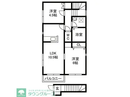 ラパンセレッソ(1LDK/2階)の間取り写真