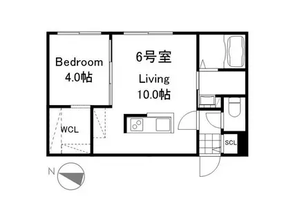 リーサ苗穂駅前(1LDK/5階)の間取り写真