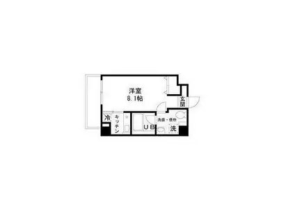 自由が丘カントリー倶楽部(1K/2階)の間取り写真