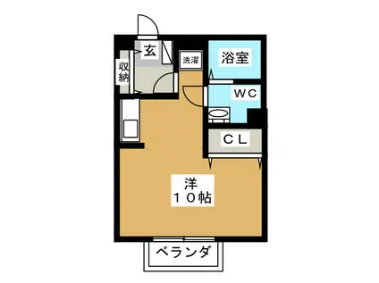 ハイツセンリ(ワンルーム/1階)の間取り写真