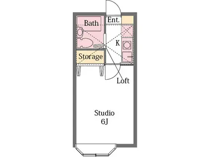 あるゾウパレス溝端町(1K/1階)の間取り写真