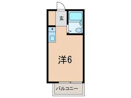 ダイバーシティ神戸長田D棟(ワンルーム/1階)の間取り写真