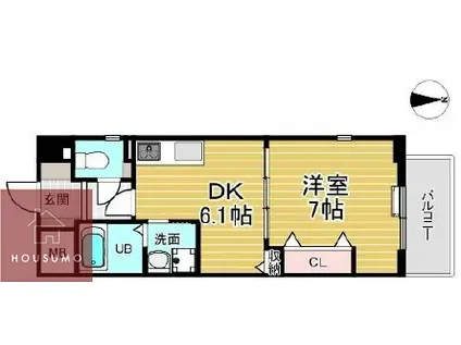 NLC新大阪パートIII(1DK/5階)の間取り写真