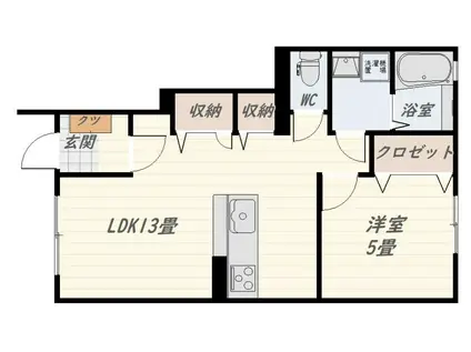 セレーノII(1LDK/1階)の間取り写真