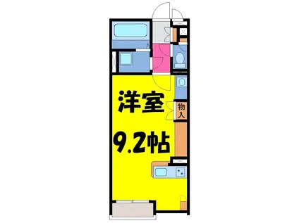 東武野田線 七里駅 徒歩23分 2階建 築13年(ワンルーム/1階)の間取り写真