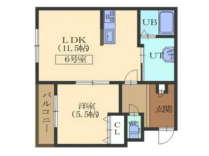 BELLISTOベリスト(1LDK/3階)の間取り写真