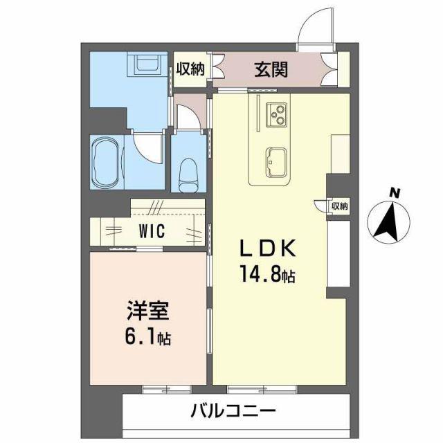 LUANA KAMISUGI(1LDK/3階)の間取り写真