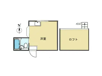 グリーンコーポパートI(ワンルーム/1階)の間取り写真