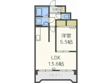 メゾンド アトール(1LDK/2階)の間取り写真