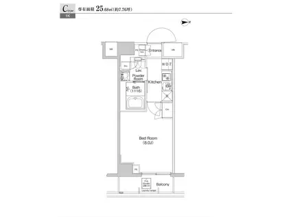 PROUD FLAT外神田 プラウドフラット外神田(1K/9階)の間取り写真