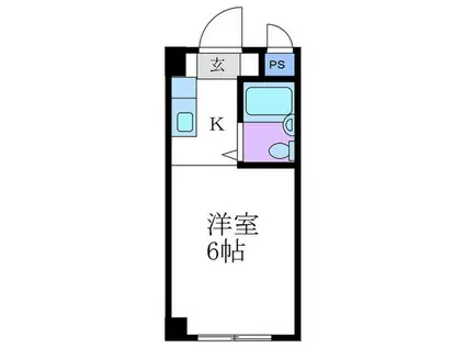 NRハイツ(1K/2階)の間取り写真