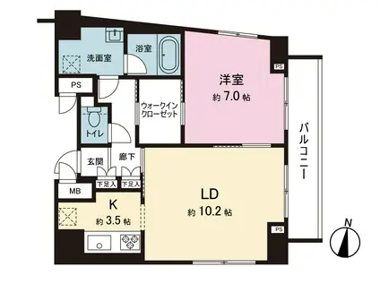 ステージファースト水道橋(1LDK/10階)の間取り写真