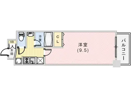 REN元町駅前(1K/4階)の間取り写真