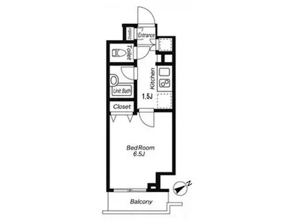 KDXレジデンス西新宿(1K/3階)の間取り写真