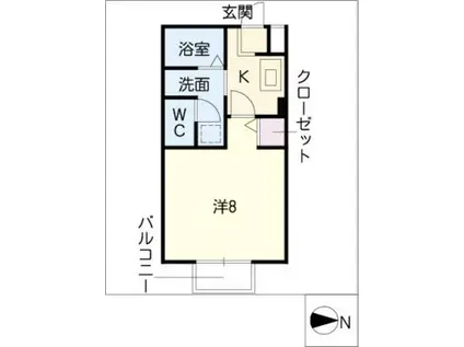コリーナ伊勝(1K/1階)の間取り写真