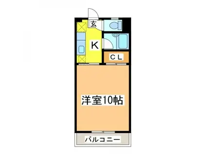 アメニティゾーン(1K/2階)の間取り写真