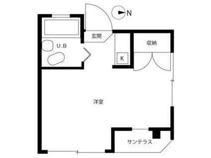 メゾンドジュン(1K/1階)の間取り写真