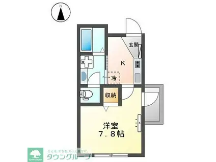 プリムローズ(1K/3階)の間取り写真