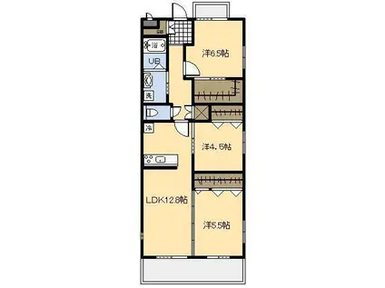 アルテマイスター 潮見(3LDK/5階)の間取り写真