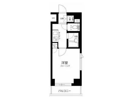 ルーブル菊川(1K/7階)の間取り写真