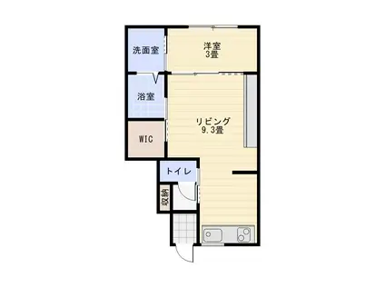 RITZ 8(1LDK/1階)の間取り写真