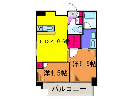 PARK AXIS 台東根岸9階14階(2LDK/11階)の間取り写真