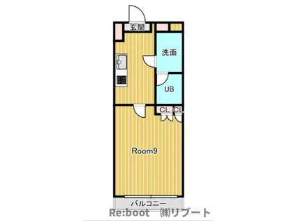 パークアクシス西船橋本郷町(1K/2階)の間取り写真