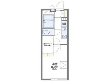 レオパレスたい(1K/2階)の間取り写真