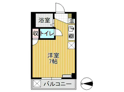 ラポ-ルいわき(ワンルーム/2階)の間取り写真