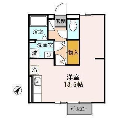 セジュール杉本(ワンルーム/1階)の間取り写真