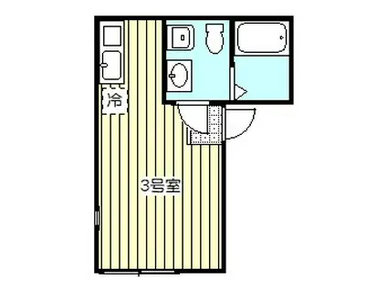 バイザリバー西川口(ワンルーム/1階)の間取り写真