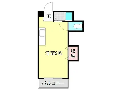 フェリオ澤田(ワンルーム/3階)の間取り写真