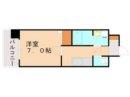 到津の杜 桜花(1K/8階)の間取り写真