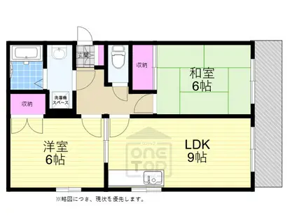 ウィンドミール(2LDK/1階)の間取り写真