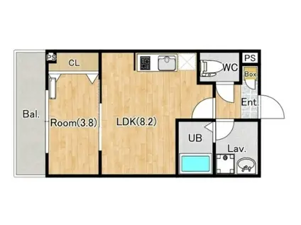 ジ―メゾン伊勢原シトラス(1LDK/1階)の間取り写真