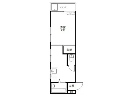 戸田城北マンション(1K/4階)の間取り写真