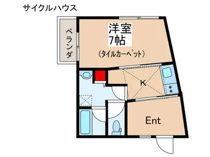 WJ・W-1(1K/2階)の間取り写真