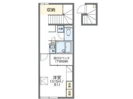 レオパレスたちばな II(1K/2階)の間取り写真