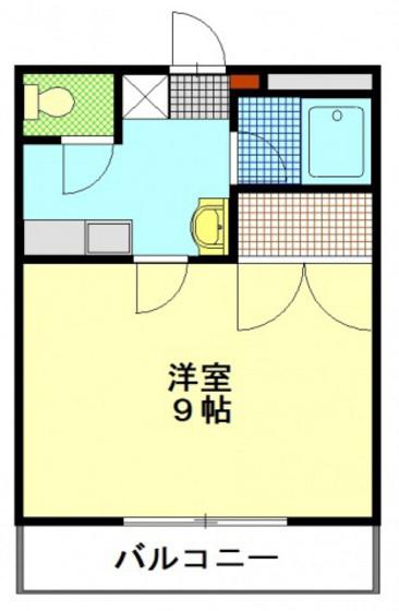 プリムローズ(1K/1階)の間取り写真