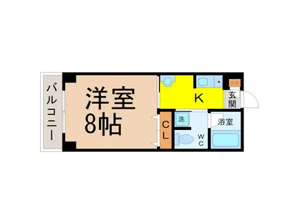 パティオ21(1K/2階)の間取り写真