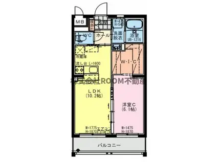 GREEN TERRACE TOSHIMI(1LDK/4階)の間取り写真