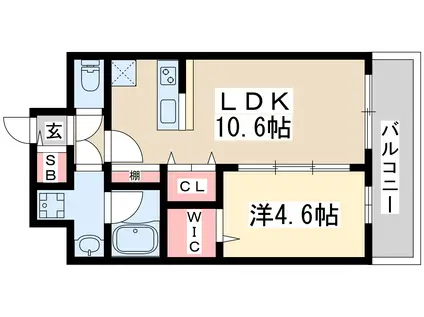 スプランディッド新大阪8(1LDK/2階)の間取り写真