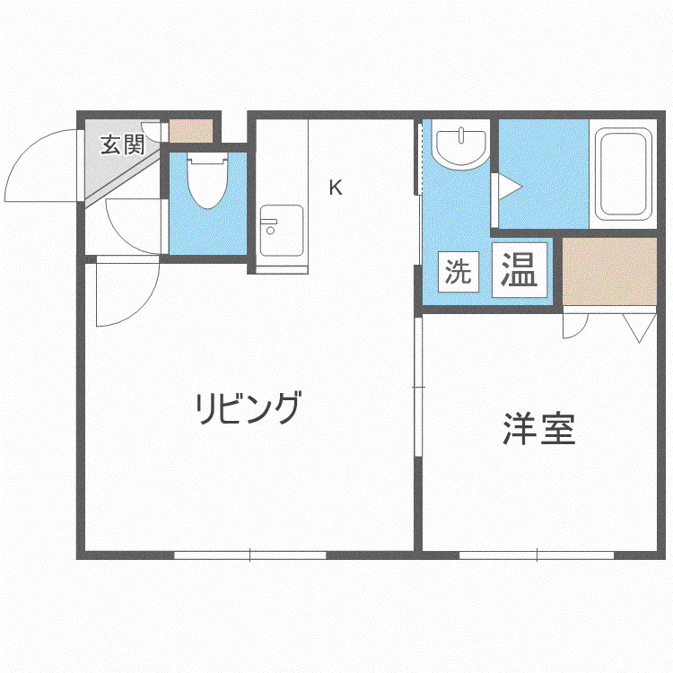 ルグラン宮の沢(1LDK/2階)の間取り写真