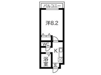 TS DREAM甚目寺北(1K/5階)の間取り写真