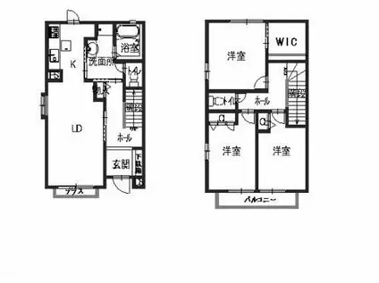 ガーデンハウス(3LDK/1階)の間取り写真